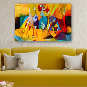 Quadro Decorativo em Vidro Temperado Multicolor 50x70cm - Arte Moderna para Parede