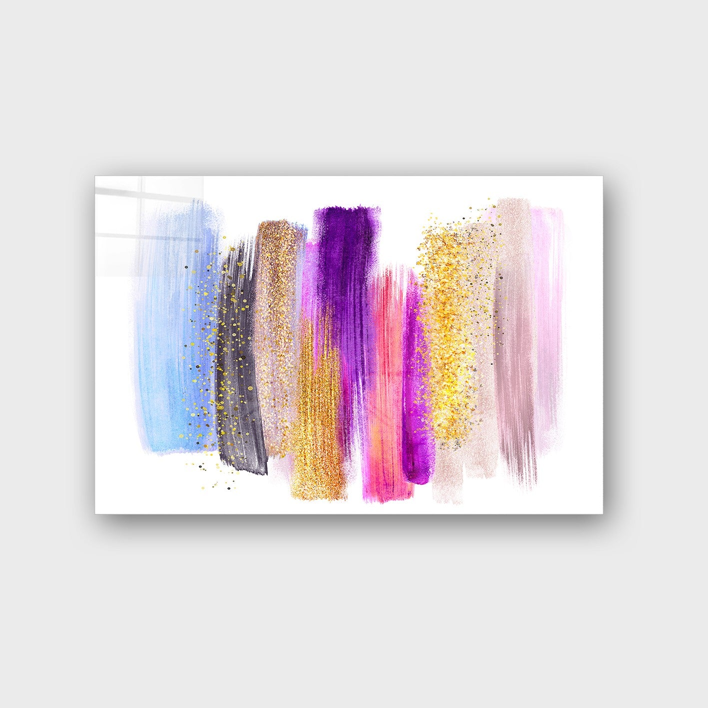 Quadro Decorativo em Vidro Temperado Multicolor 70x100cm - Arte Moderna para Parede