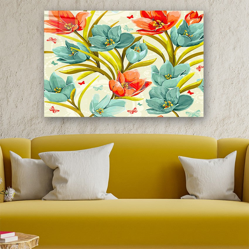 Quadro Decorativo em Vidro Temperado Multicolor 70x100cm - Arte Moderna para Parede