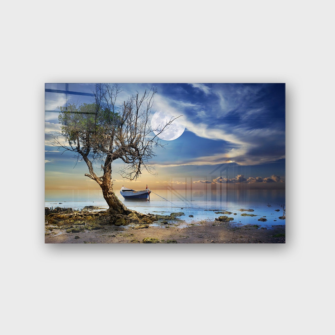 Quadro Decorativo em Vidro Temperado Multicolor 40x60cm - Arte Moderna para Parede