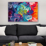Quadro Decorativo em Vidro Temperado Multicolor 50x70cm - Arte Moderna para Parede