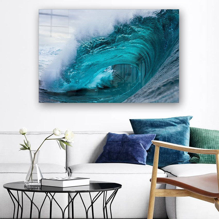 Quadro Decorativo em Vidro Temperado Multicolor 50x70cm - Arte Moderna para Parede