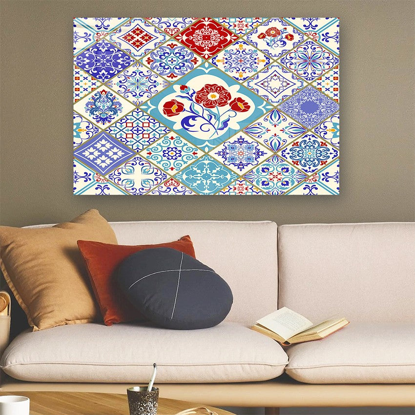 Quadro Decorativo em Vidro Temperado Multicolor 70x100cm - Arte Moderna para Parede