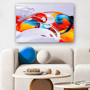 Quadro Decorativo em Vidro Temperado Multicolor 50x70cm - Arte Moderna para Parede