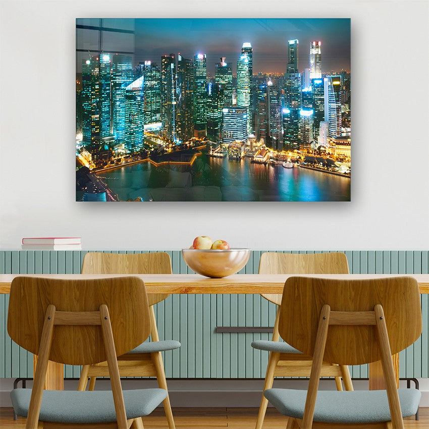 Quadro Decorativo em Vidro Temperado Multicolor 70x100cm - Arte Moderna para Parede