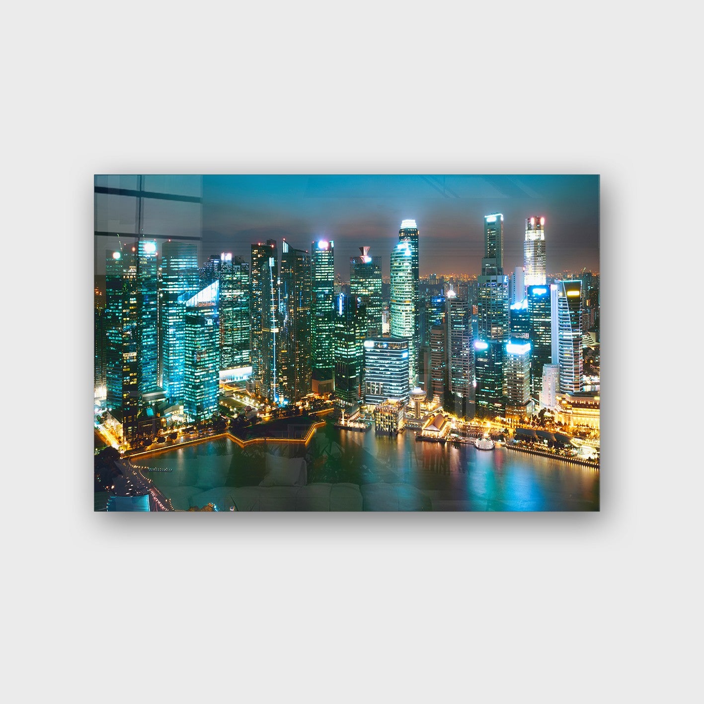 Quadro Decorativo em Vidro Temperado Multicolor 70x100cm - Arte Moderna para Parede