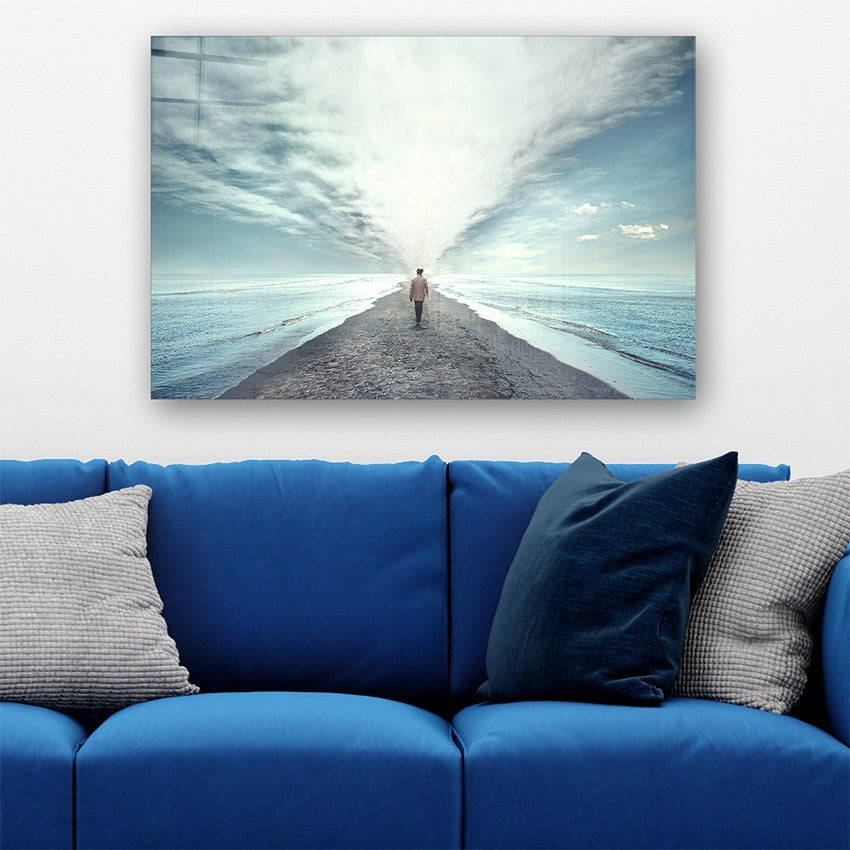 Quadro Decorativo em Vidro Temperado Multicolor 50x70cm - Arte Moderna para Parede