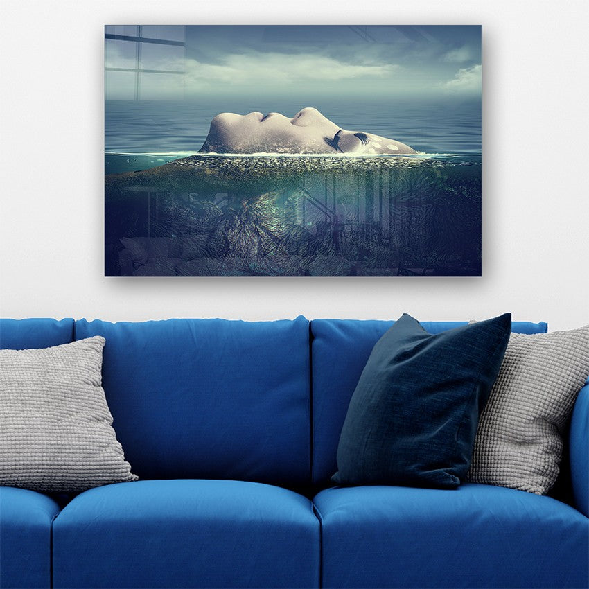 Quadro Decorativo em Vidro Temperado Multicolor 50x70cm - Arte Moderna para Parede