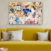 Quadro Decorativo em Vidro Temperado Multicolor 50x70cm - Arte Moderna para Parede