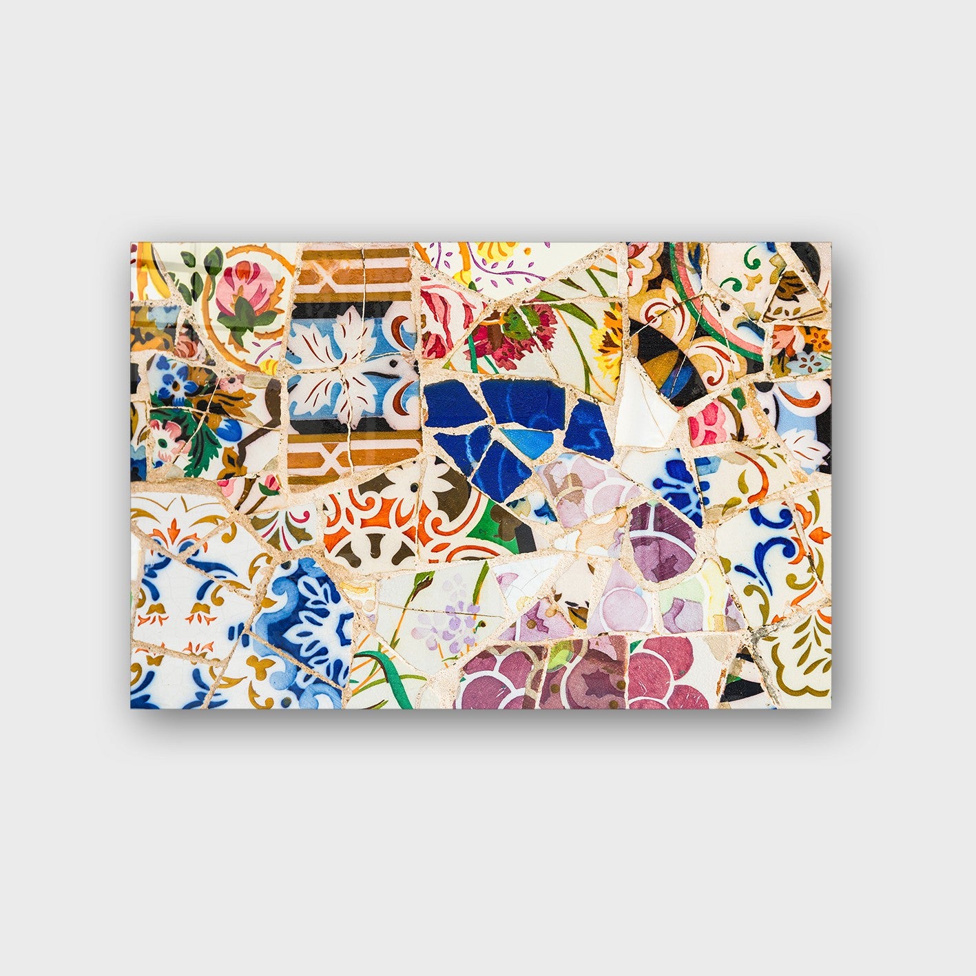 Quadro Decorativo em Vidro Temperado Multicolor 50x70cm - Arte Moderna para Parede