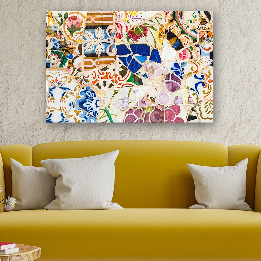 Quadro Decorativo em Vidro Temperado Multicolor 70x100cm - Arte Moderna para Parede