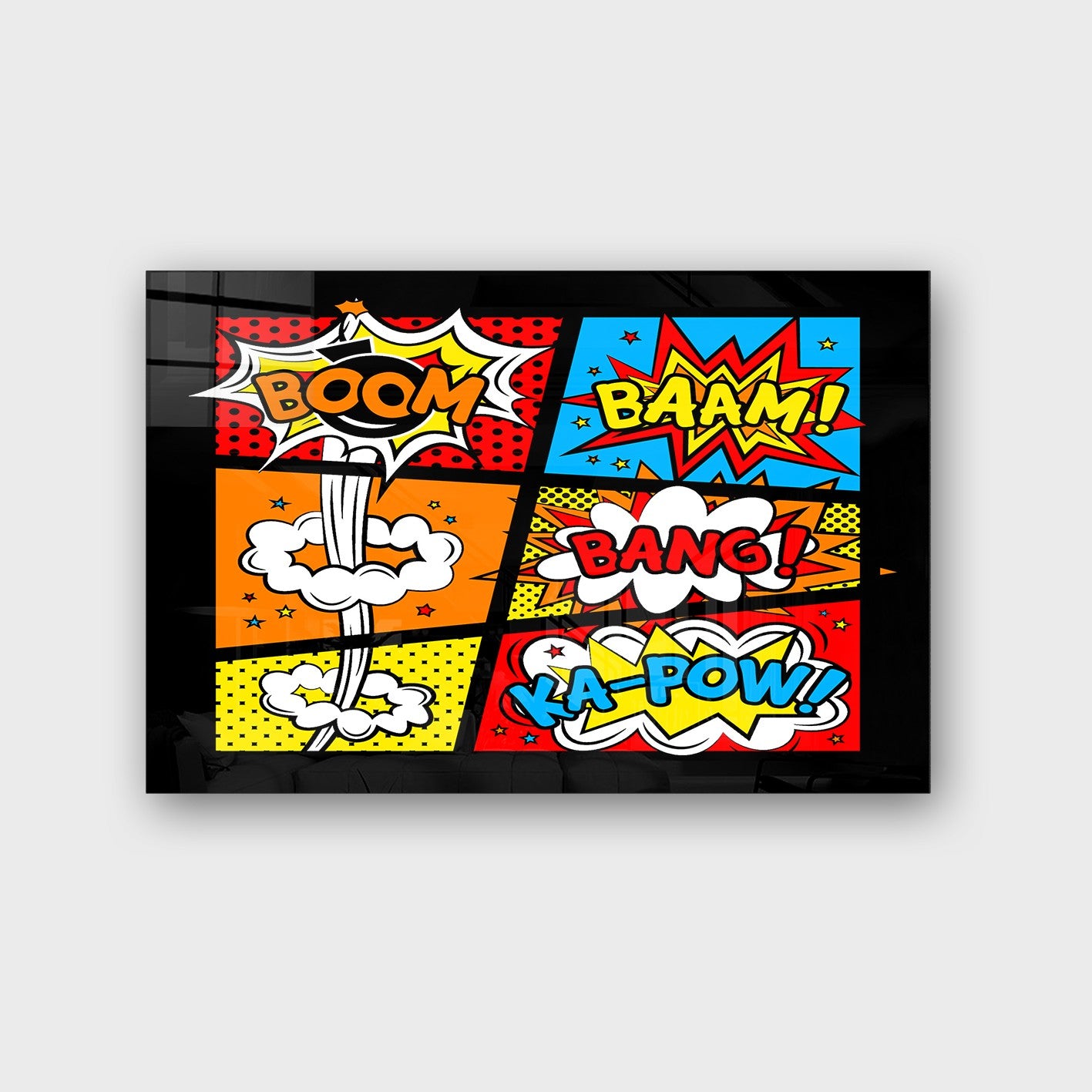 Quadro Decorativo em Vidro Temperado Multicolor 50x70cm - Arte Moderna para Parede