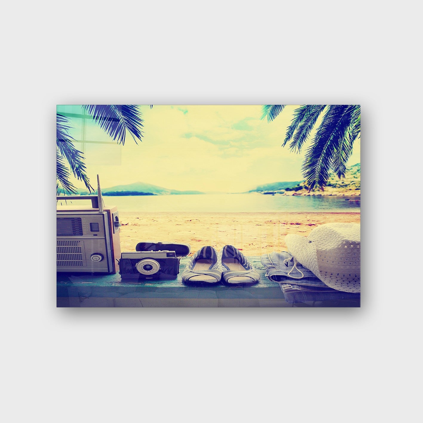 Quadro Decorativo em Vidro Temperado Multicolor 70x100cm - Arte Moderna para Parede