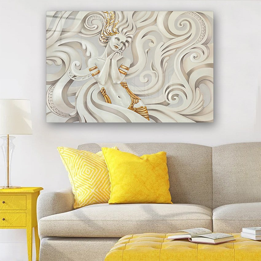 Quadro Decorativo em Vidro Temperado Multicolor 40x60cm - Arte Moderna para Parede