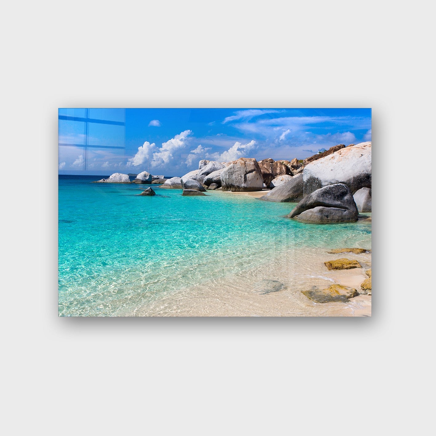 Quadro Decorativo em Vidro Temperado Multicolor 50x70cm - Arte Moderna para Parede