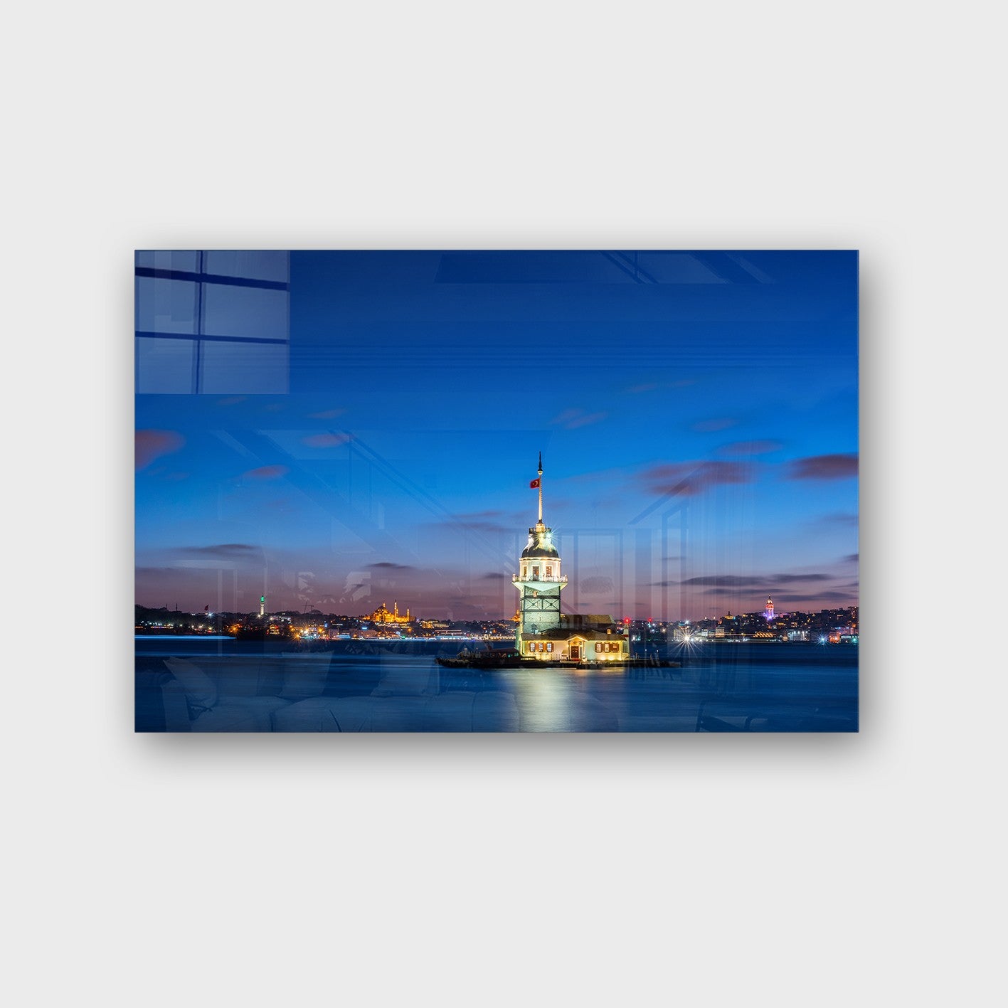 Quadro Decorativo em Vidro Temperado Multicolor 50x70cm - Arte Moderna para Parede