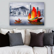 Quadro Decorativo em Vidro Temperado Multicolor 50x70cm - Arte Moderna para Parede