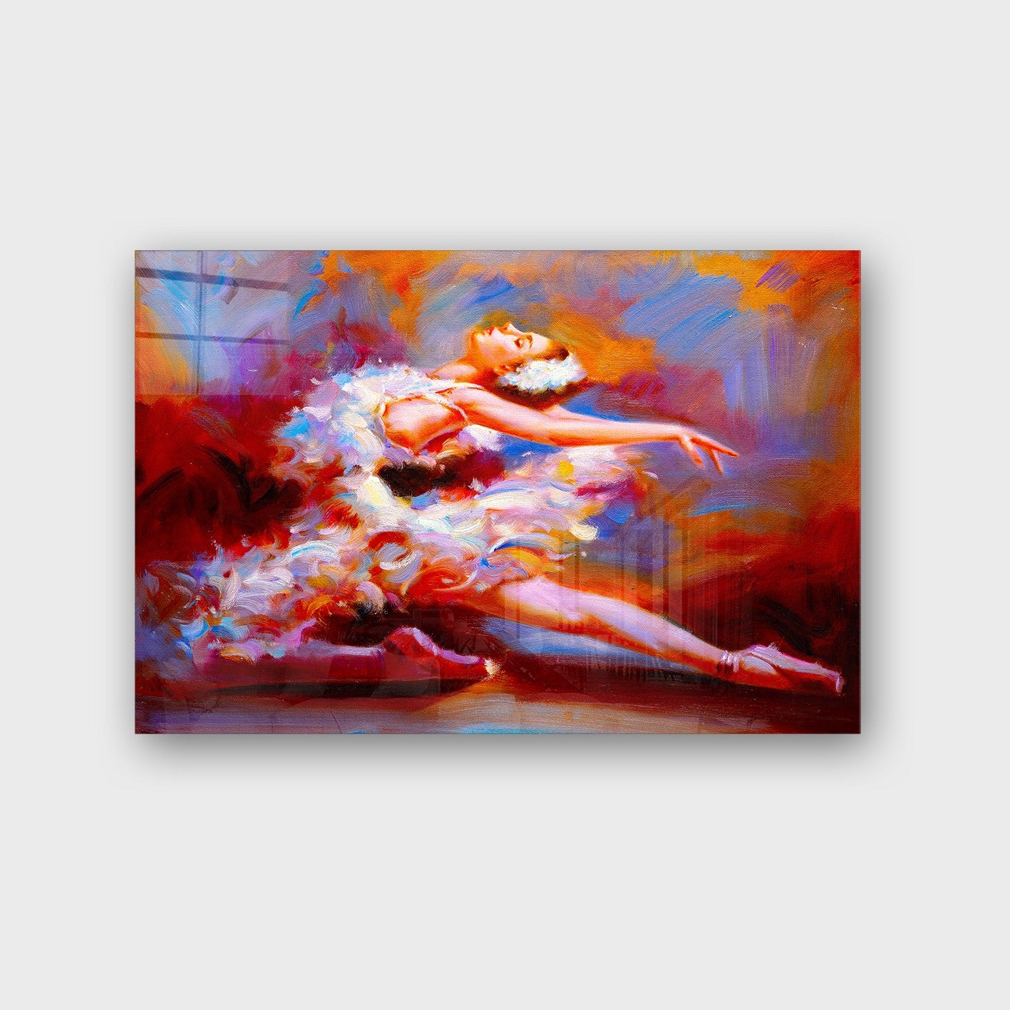 Quadro Decorativo em Vidro Temperado Multicolor 40x60cm - Arte Moderna para Parede