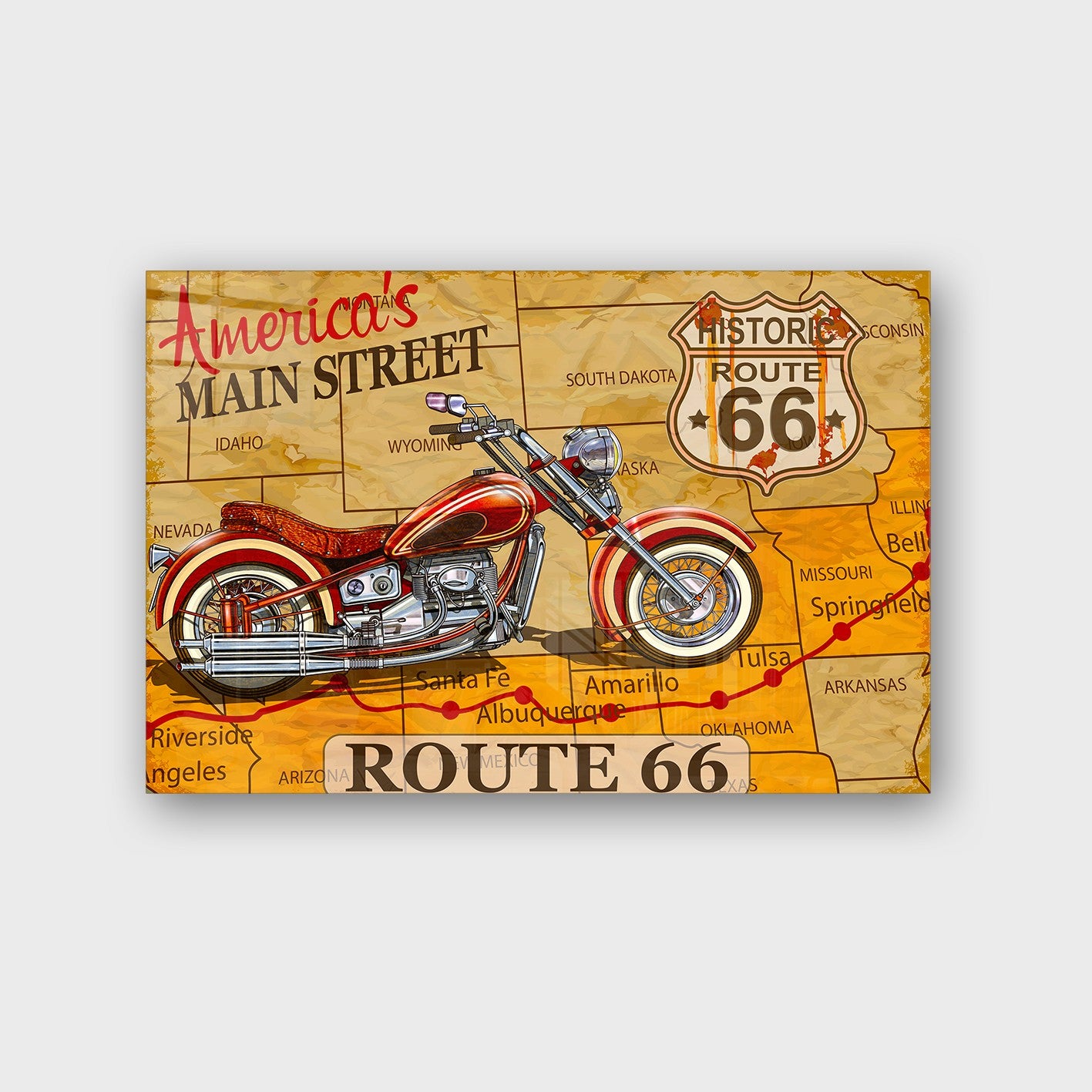 Quadro Decorativo em Vidro Temperado Multicolor 50x70cm - Arte Moderna para Parede