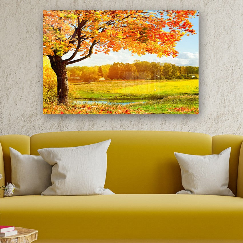 Quadro Decorativo em Vidro Temperado Multicolor 40x60cm - Arte Moderna para Parede