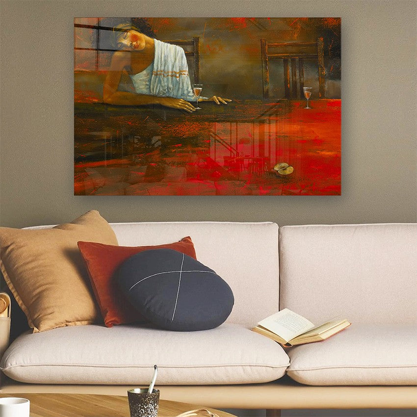 Quadro Decorativo em Vidro Temperado Multicolor 40x60cm - Arte Moderna para Parede