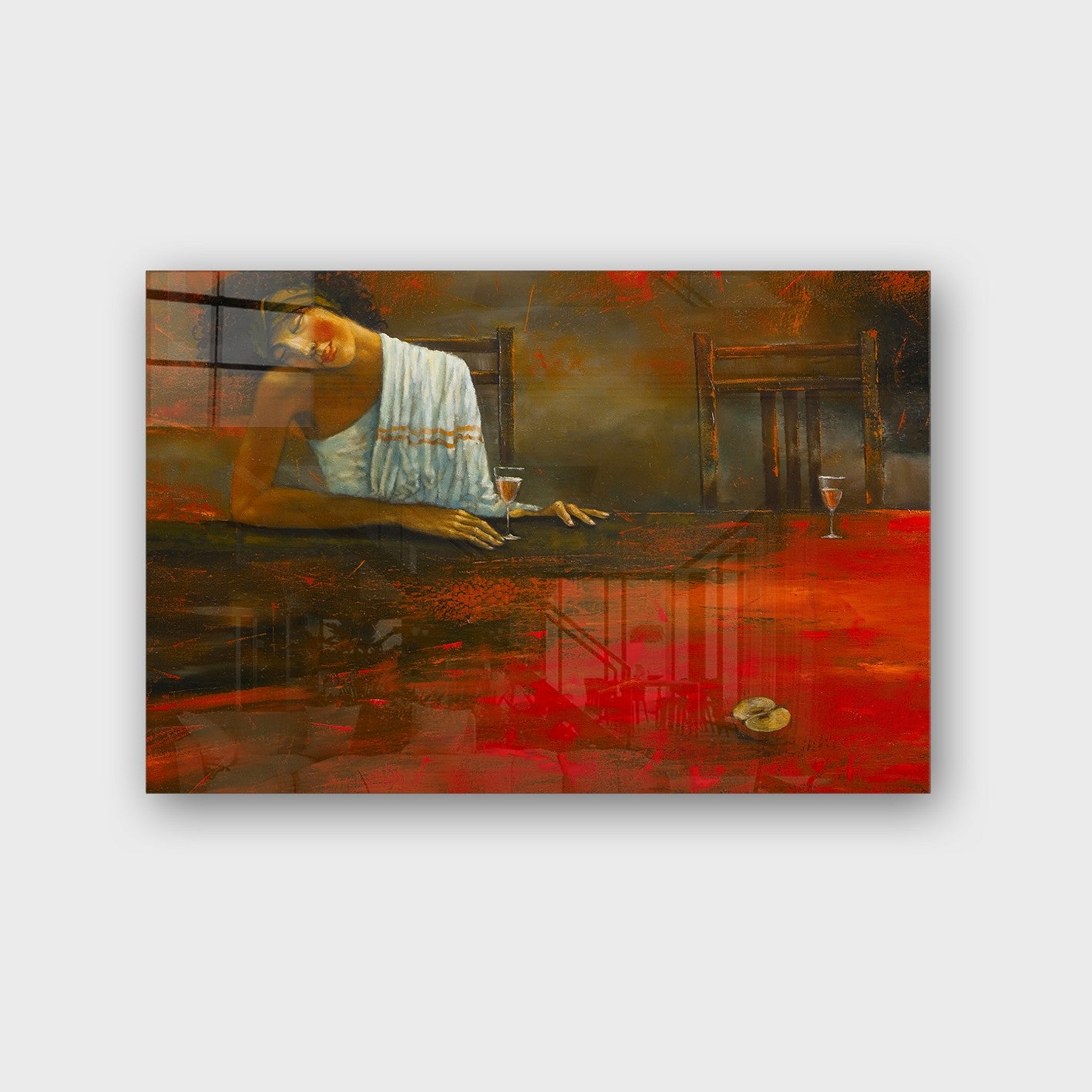 Quadro Decorativo em Vidro Temperado Multicolor 70x100cm - Arte Moderna para Parede