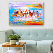 Quadro Decorativo em Vidro Temperado Multicolor 40x60cm - Arte Moderna para Parede