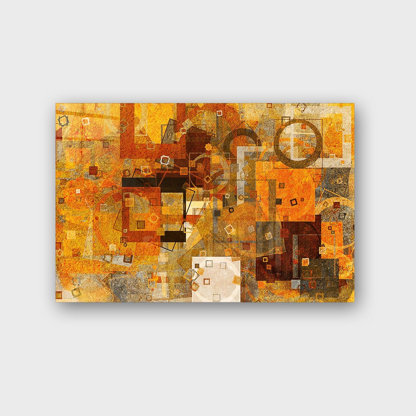 Quadro Decorativo em Vidro Temperado Multicolor 50x70cm - Arte Moderna para Parede