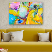 Quadro Decorativo em Vidro Temperado Multicolor 40x60cm - Arte Moderna para Parede