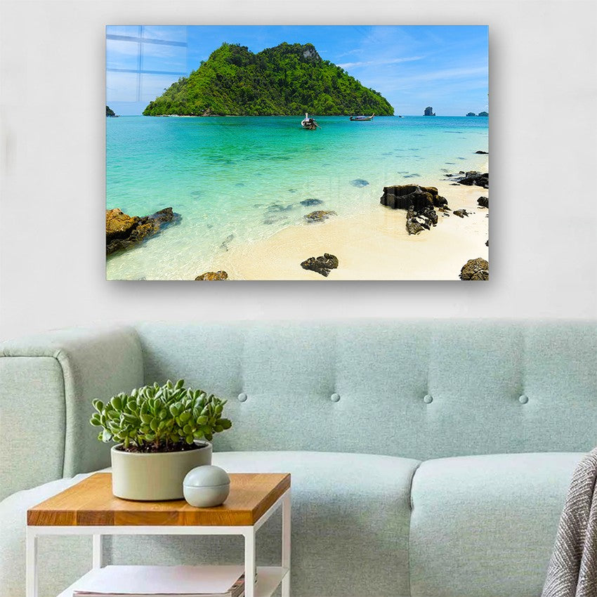 Quadro Decorativo em Vidro Temperado Multicolor 50x70cm - Arte Moderna para Parede