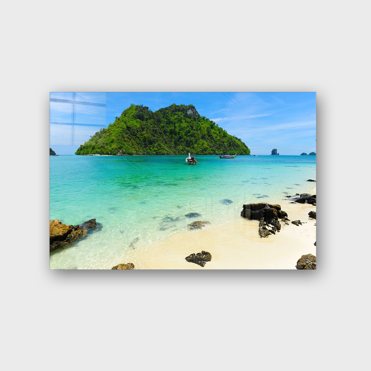 Quadro Decorativo em Vidro Temperado Multicolor 50x70cm - Arte Moderna para Parede