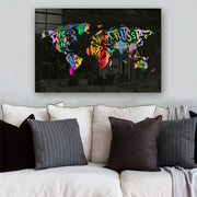 Quadro Decorativo em Vidro Temperado Multicolor 40x60cm - Arte Moderna para Parede