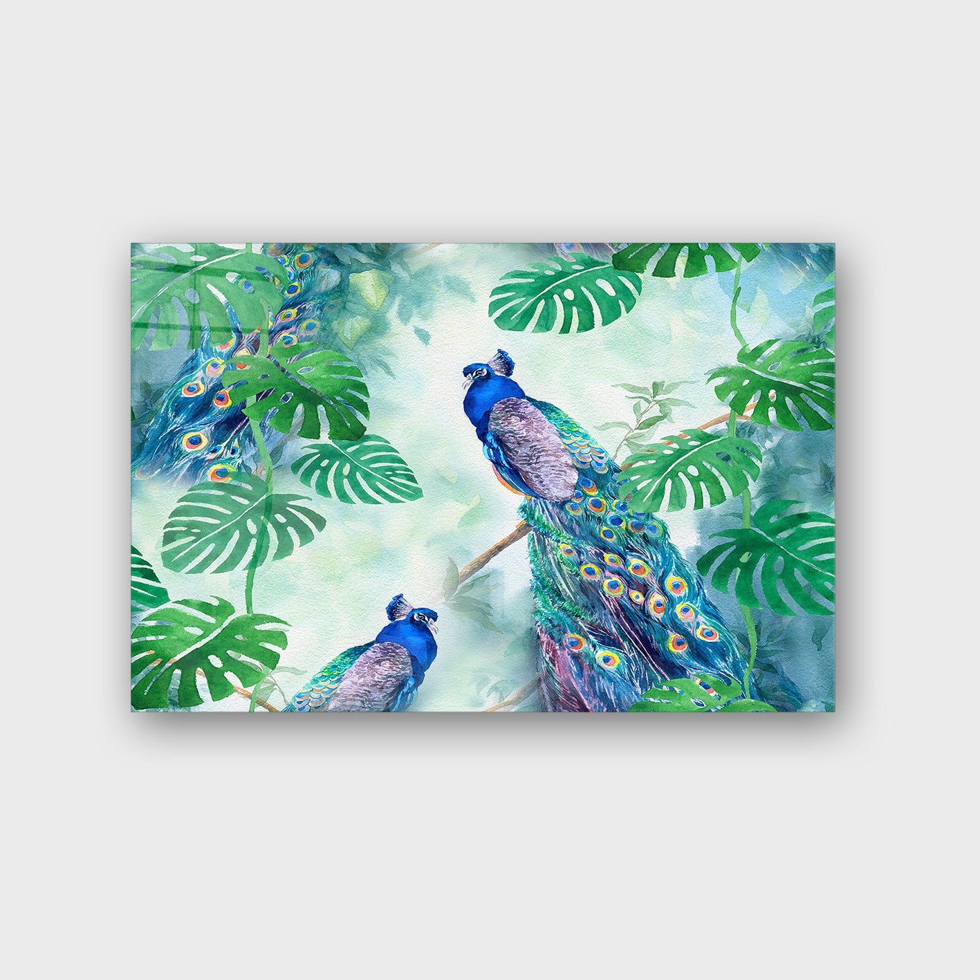 Quadro Decorativo em Vidro Temperado Multicolor 70x100cm - Arte Moderna para Parede