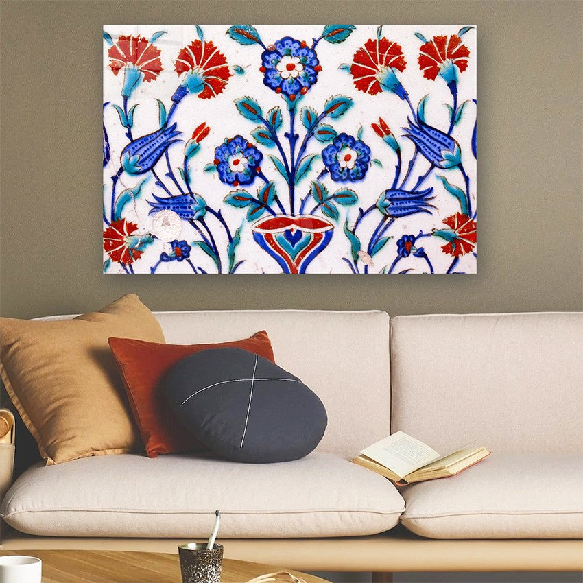 Quadro Decorativo em Vidro Temperado Multicolor 40x60cm - Arte Moderna para Parede