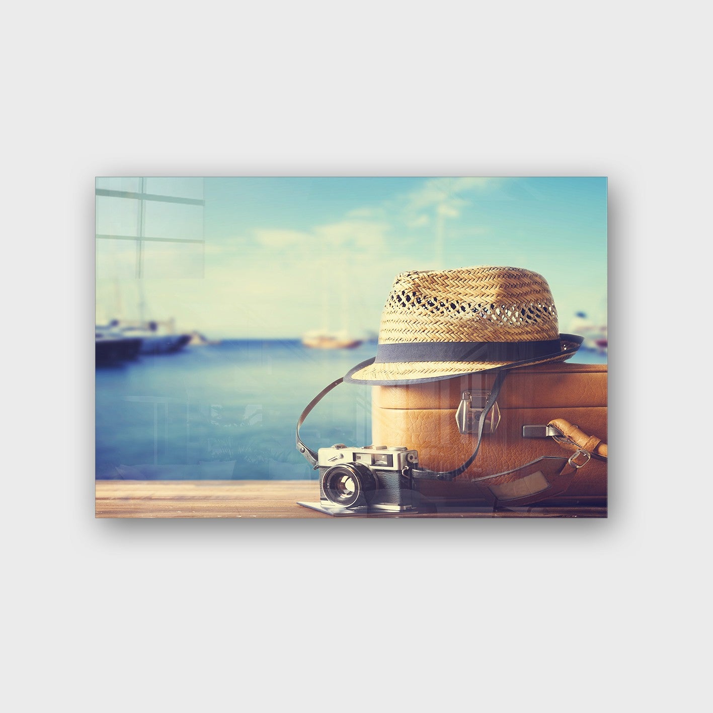 Quadro Decorativo em Vidro Temperado Multicolor 50x70cm - Arte Moderna para Parede