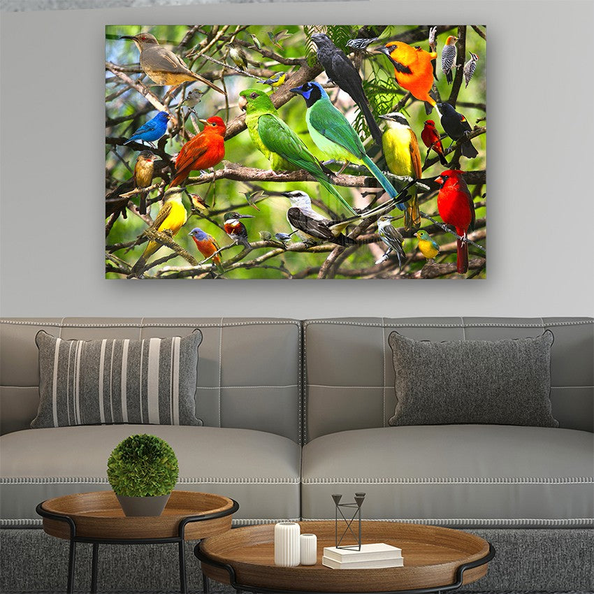 Quadro Decorativo em Vidro Temperado Multicolor 70x100cm - Arte Moderna para Parede