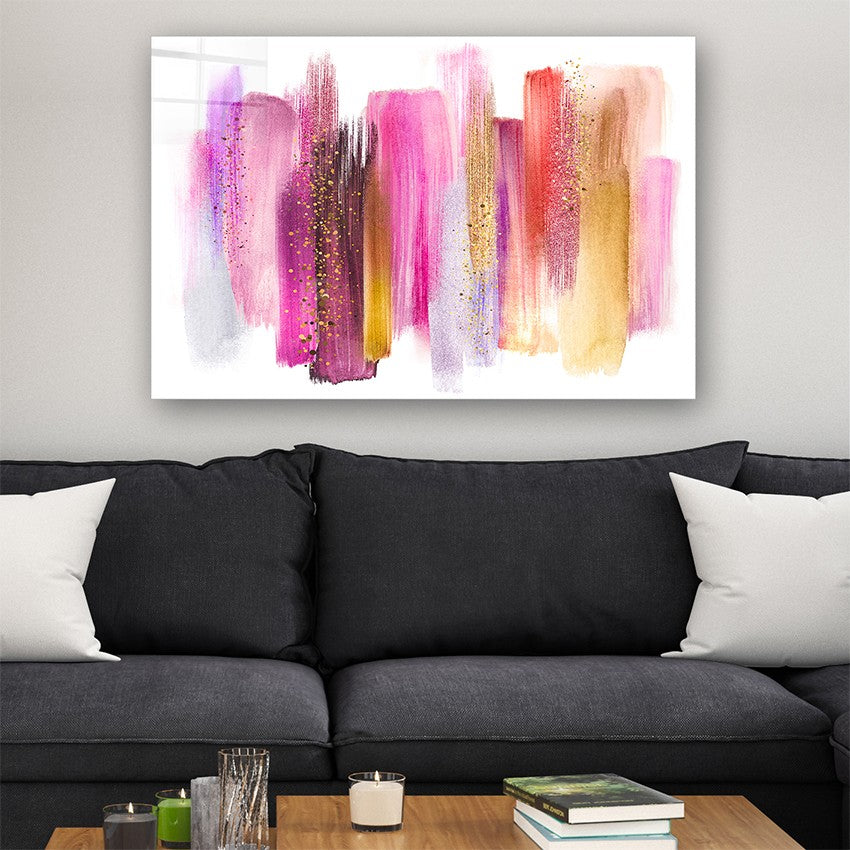 Quadro Decorativo em Vidro Temperado Multicolor 40x60cm - Arte Moderna para Parede