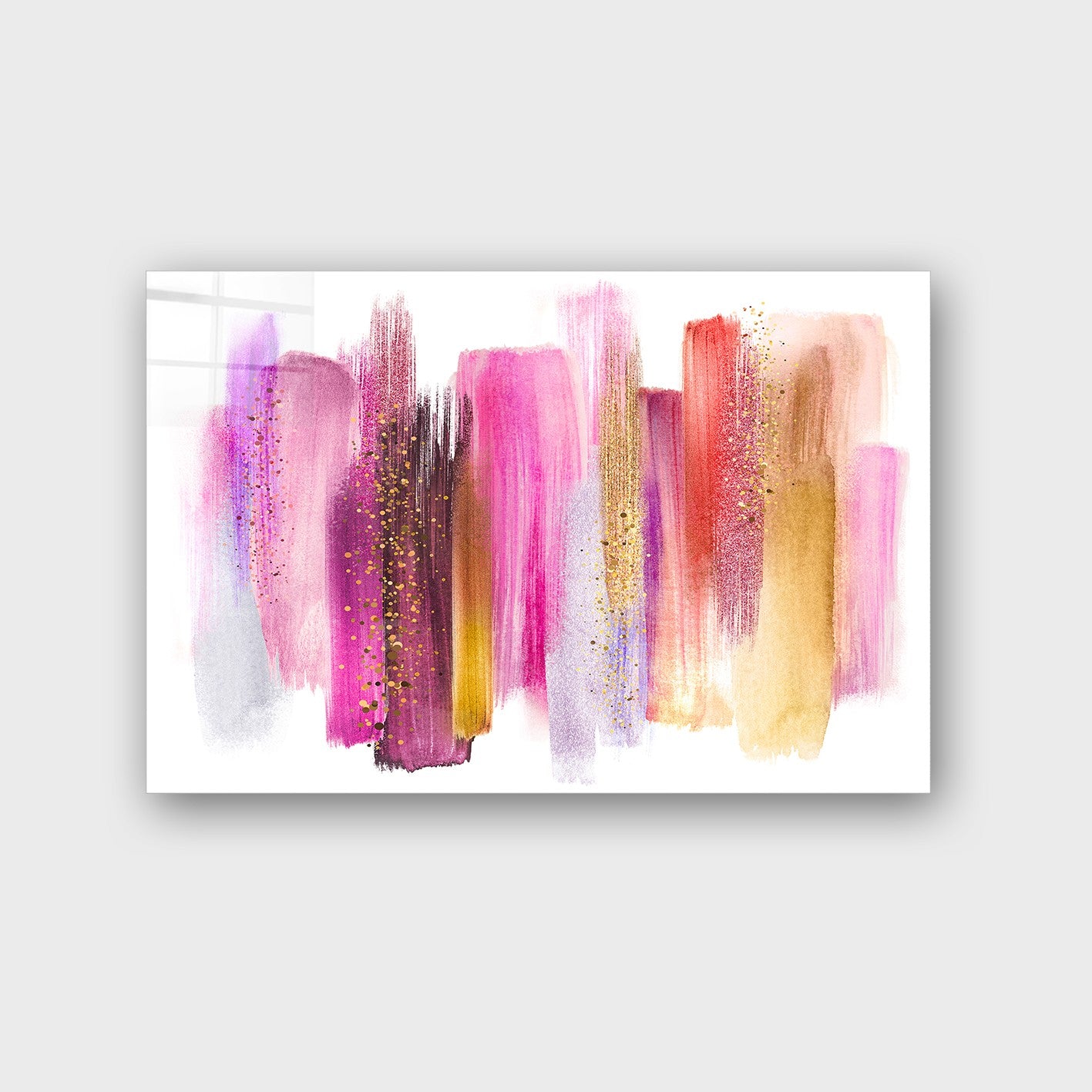 Quadro Decorativo em Vidro Temperado Multicolor 40x60cm - Arte Moderna para Parede