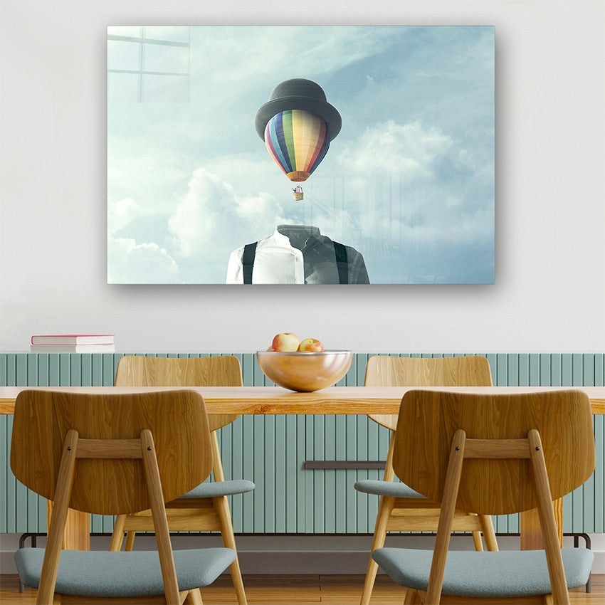 Quadro Decorativo em Vidro Temperado Multicolor 50x70cm - Arte Moderna para Parede