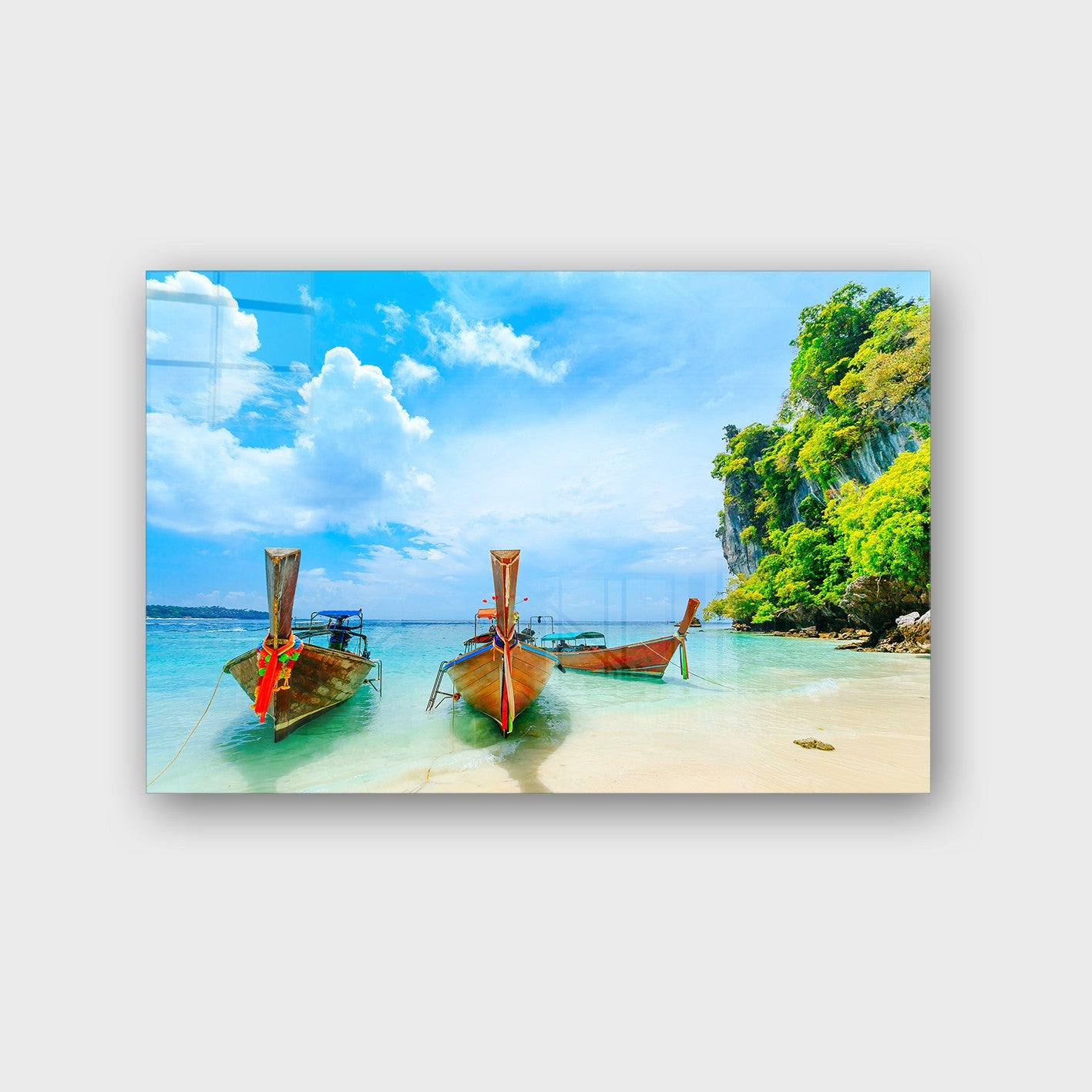 Quadro Decorativo em Vidro Temperado Multicolor 50x70cm - Arte Moderna para Parede