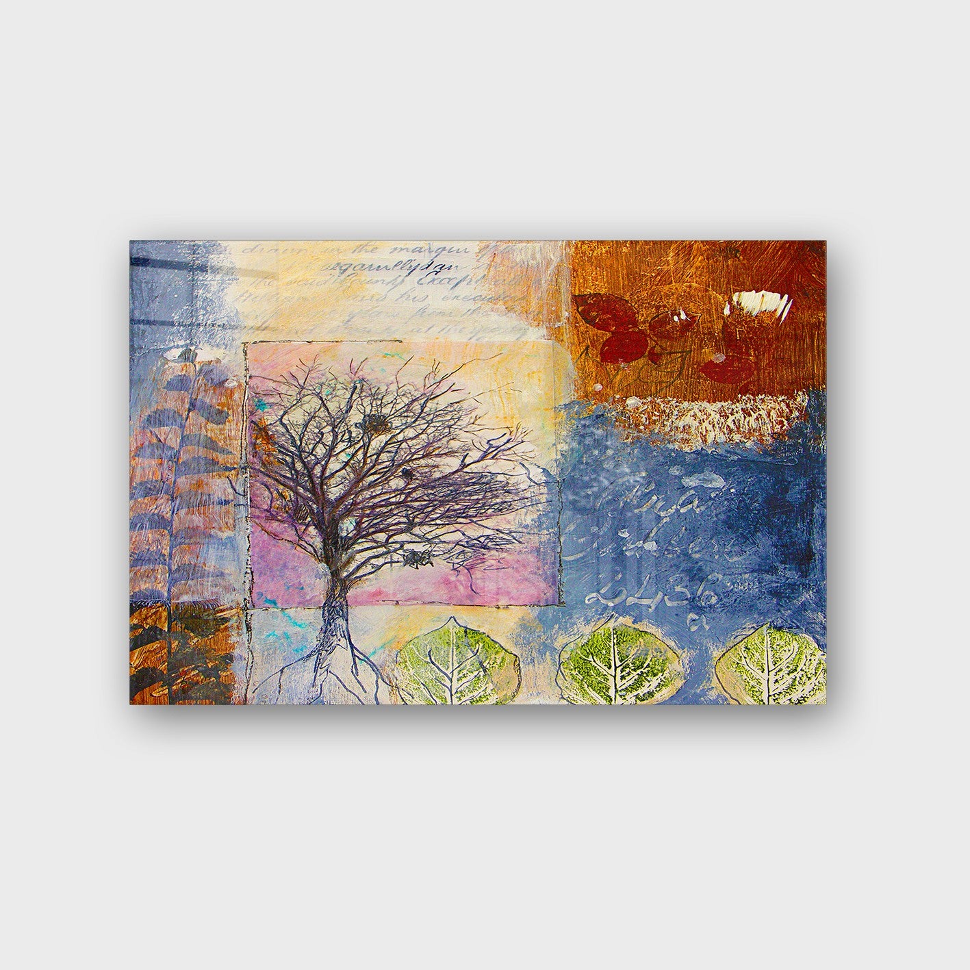 Quadro Decorativo em Vidro Temperado Multicolor 40x60cm - Arte Moderna para Parede