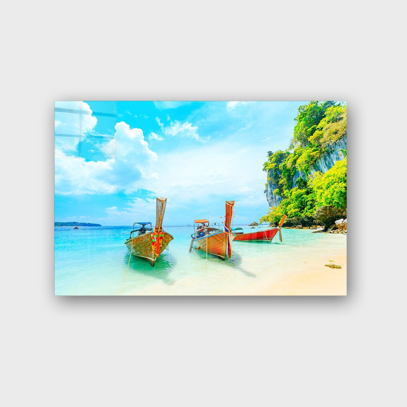 Quadro Decorativo em Vidro Temperado Multicolor 50x70cm - Arte Moderna para Parede