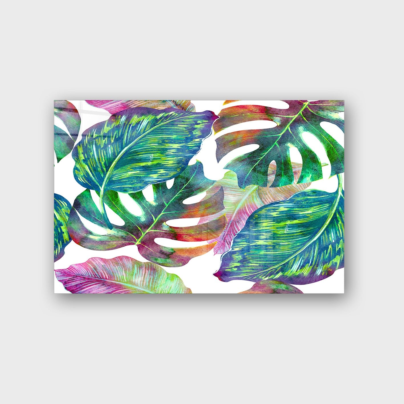 Quadro Decorativo em Vidro Temperado Multicolor 50x70cm - Arte Moderna para Parede