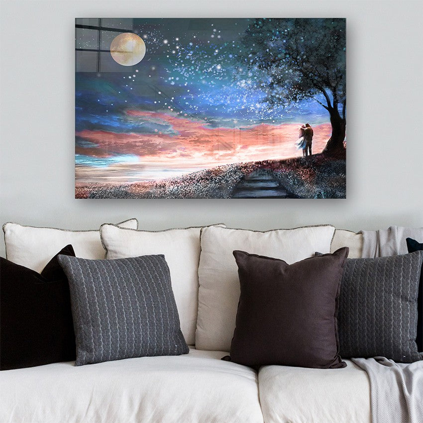 Quadro Decorativo em Vidro Temperado Multicolor 50x70cm - Arte Moderna para Parede