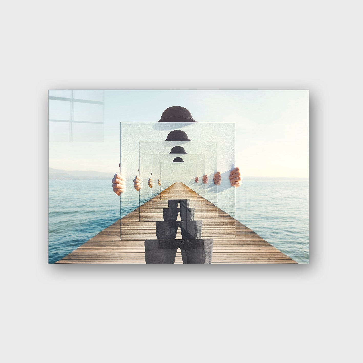 Quadro Decorativo em Vidro Temperado Multicolor 50x70cm - Arte Moderna para Parede