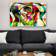 Quadro Decorativo em Vidro Temperado Multicolor 70x100cm - Arte Moderna para Parede