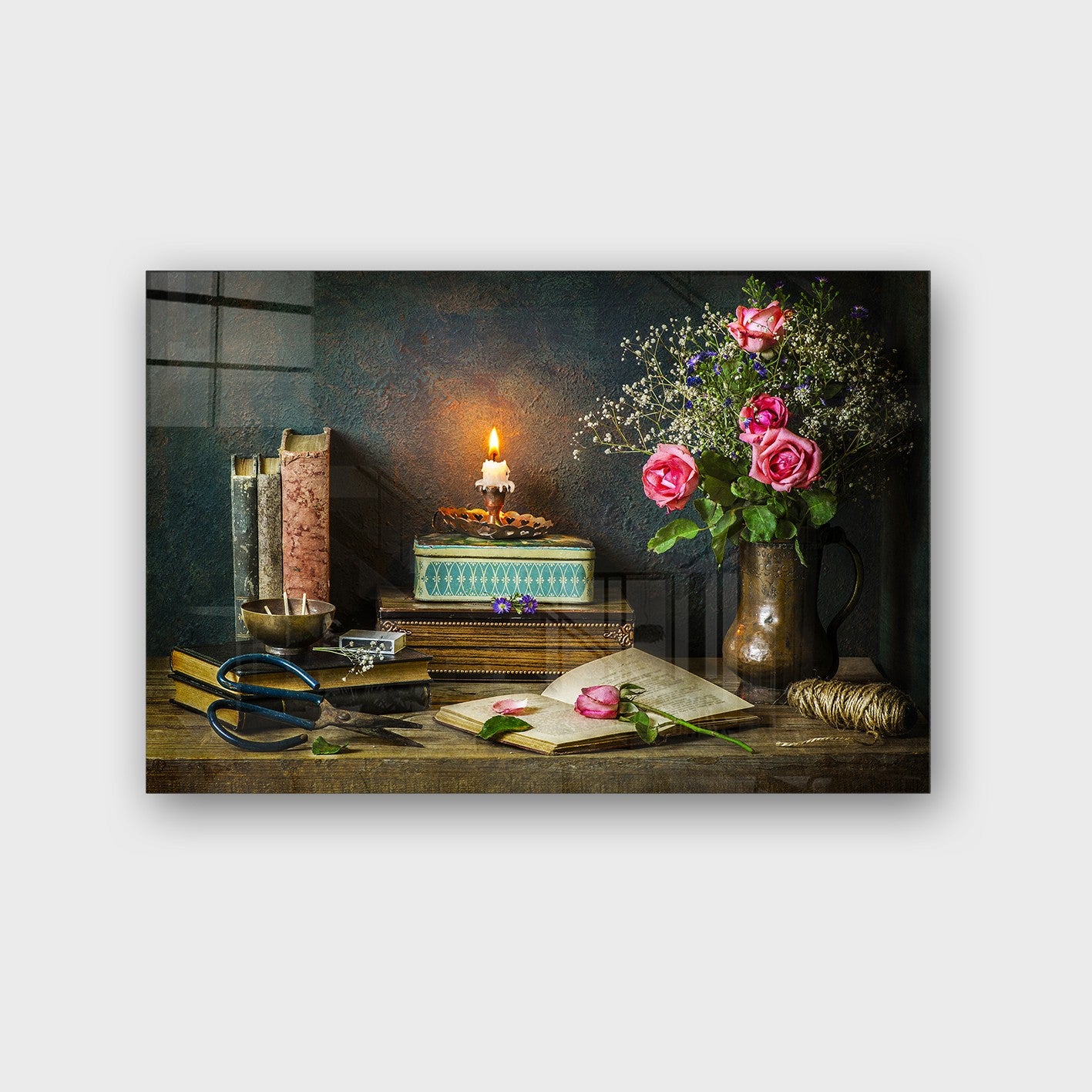 Quadro Decorativo em Vidro Temperado Multicolor 40x60cm - Arte Moderna para Parede