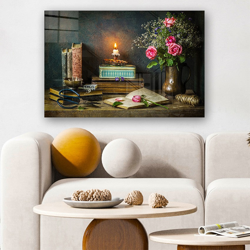 Quadro Decorativo em Vidro Temperado Multicolor 70x100cm - Arte Moderna para Parede
