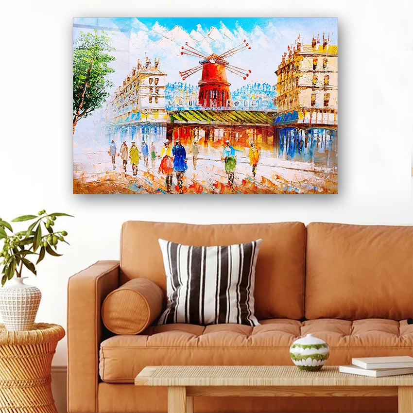 Quadro Decorativo em Vidro Temperado Multicolor 40x60cm - Arte Moderna para Parede