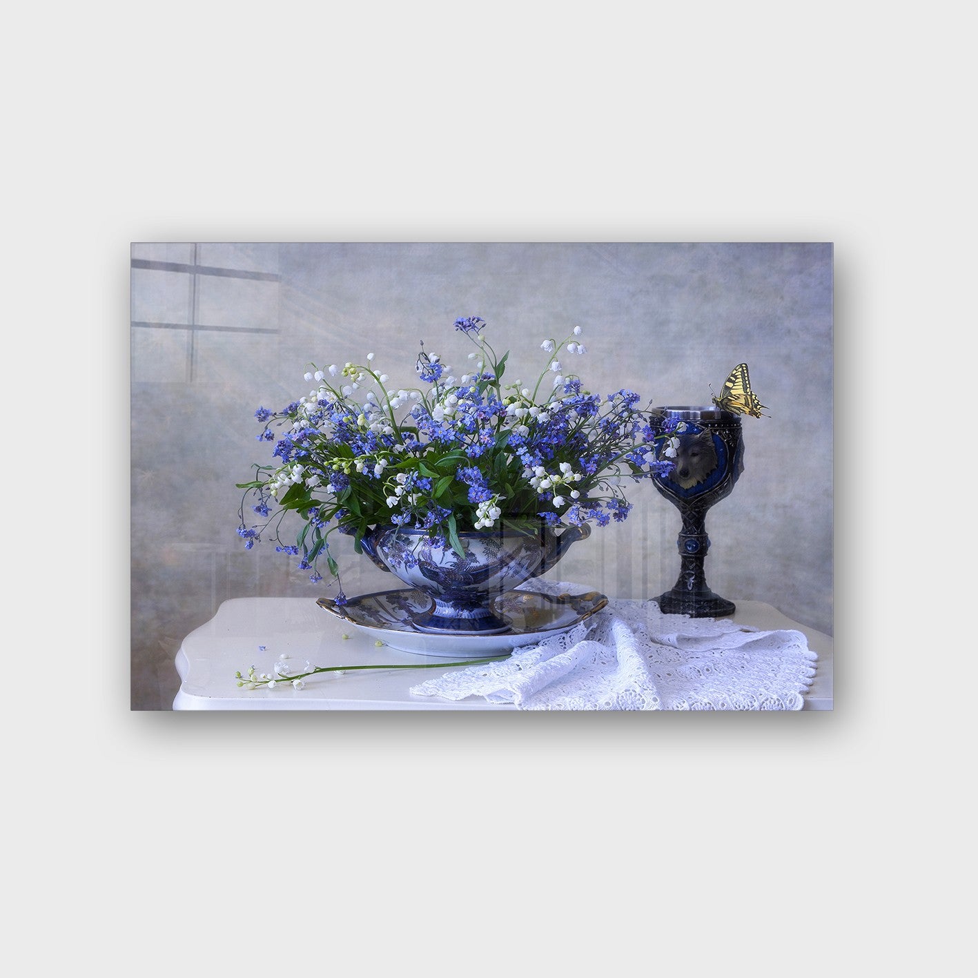 Quadro Decorativo em Vidro Temperado Multicolor 40x60cm - Arte Moderna para Parede